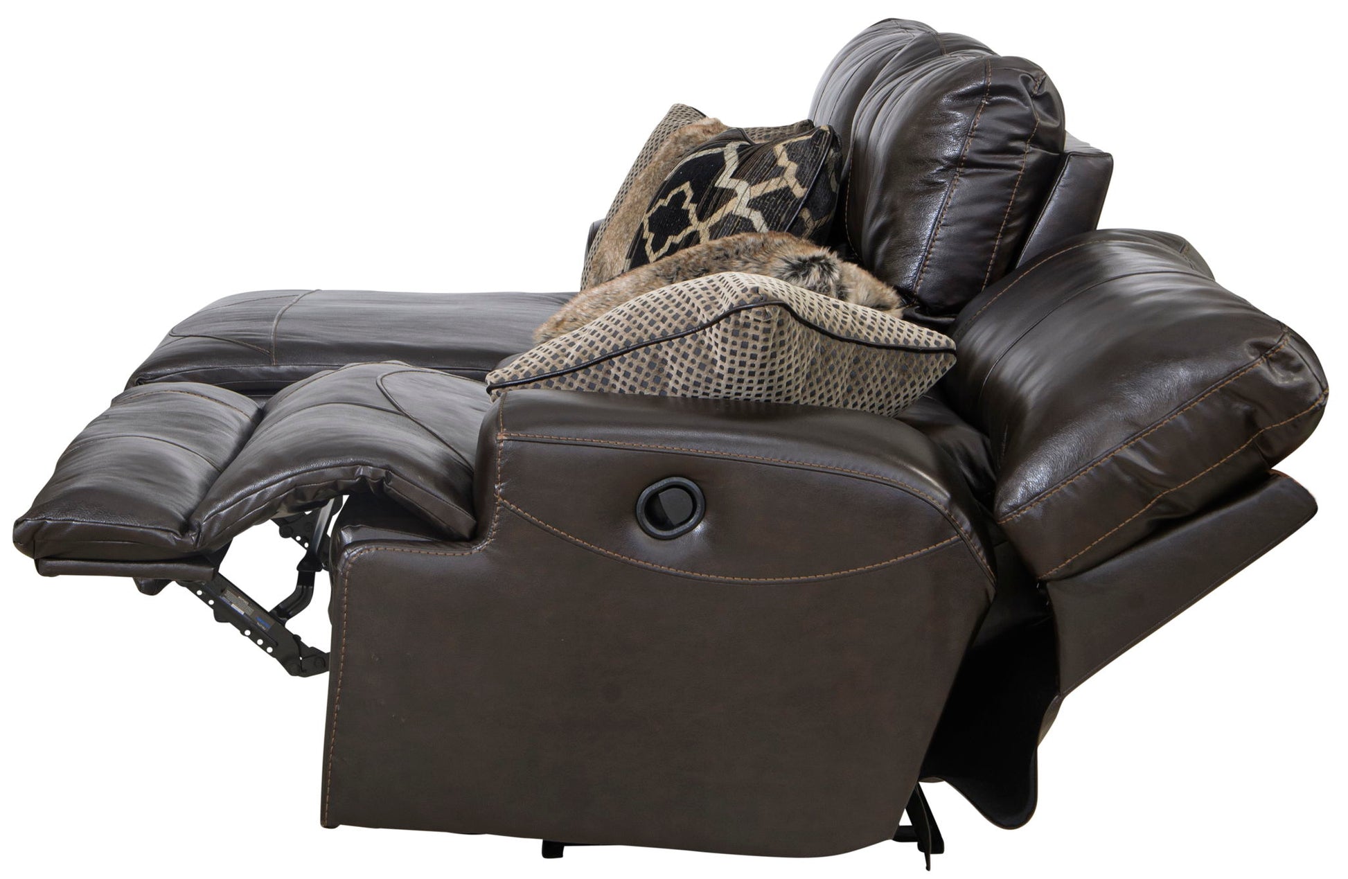 Como - 3 Piece Italian Leather Match Reclining Sectional - Hornell Furniture Outlet