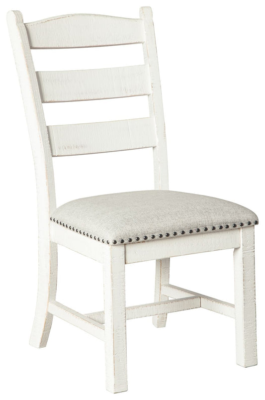 Valebeck - Beige / White - Dining UPH Side Chair (Set of 2) - Hornell Furniture Outlet