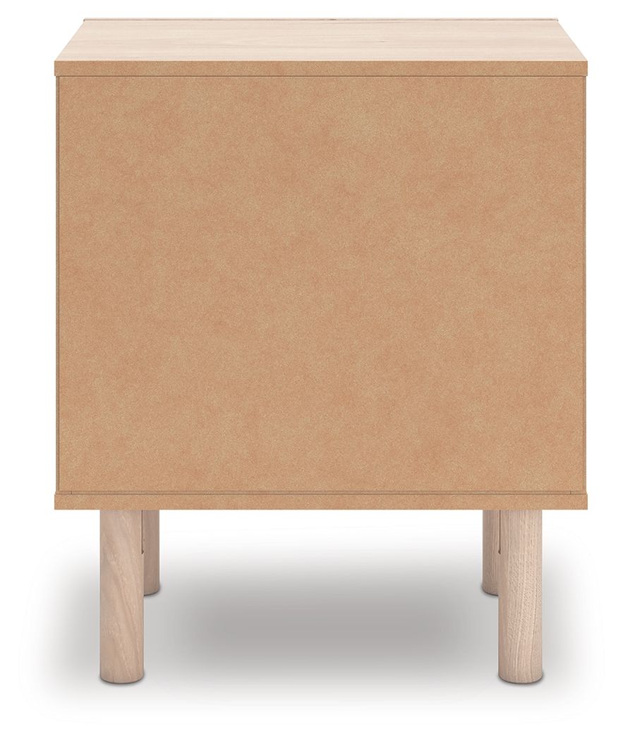 Arloster - Tan - One Drawer Night Stand - Hornell Furniture Outlet