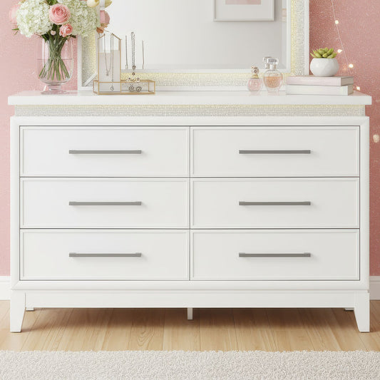 Reflections - Youth 6 Drawer Dresser With Lights - Hornell Furniture Outlet