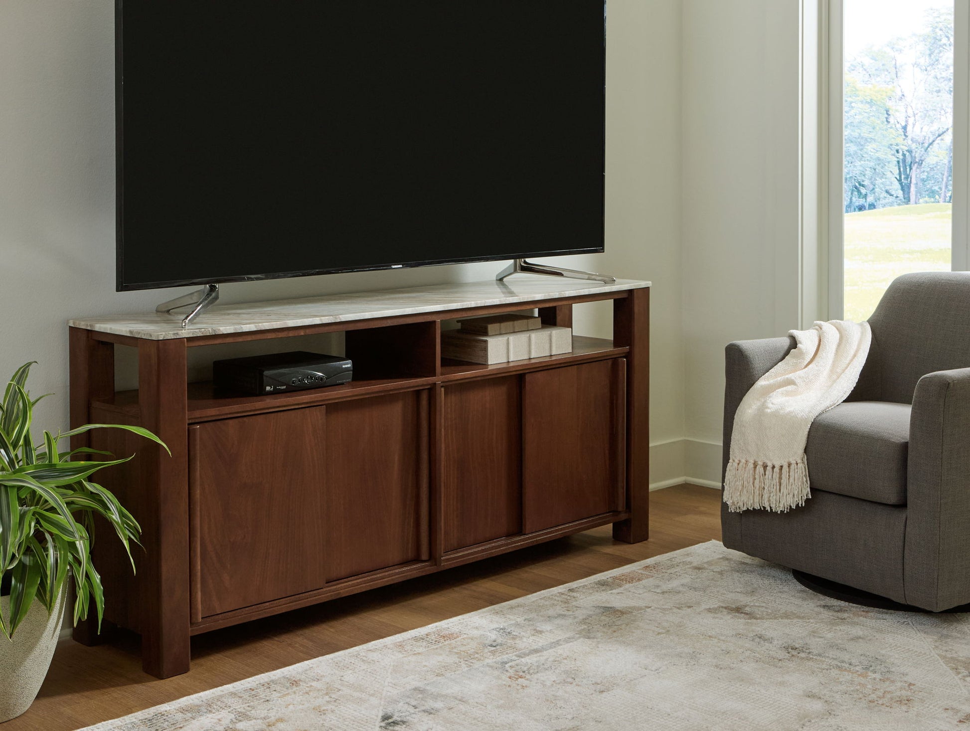 Tobinville - Dark Brown - Accent Cabinet - Hornell Furniture Outlet