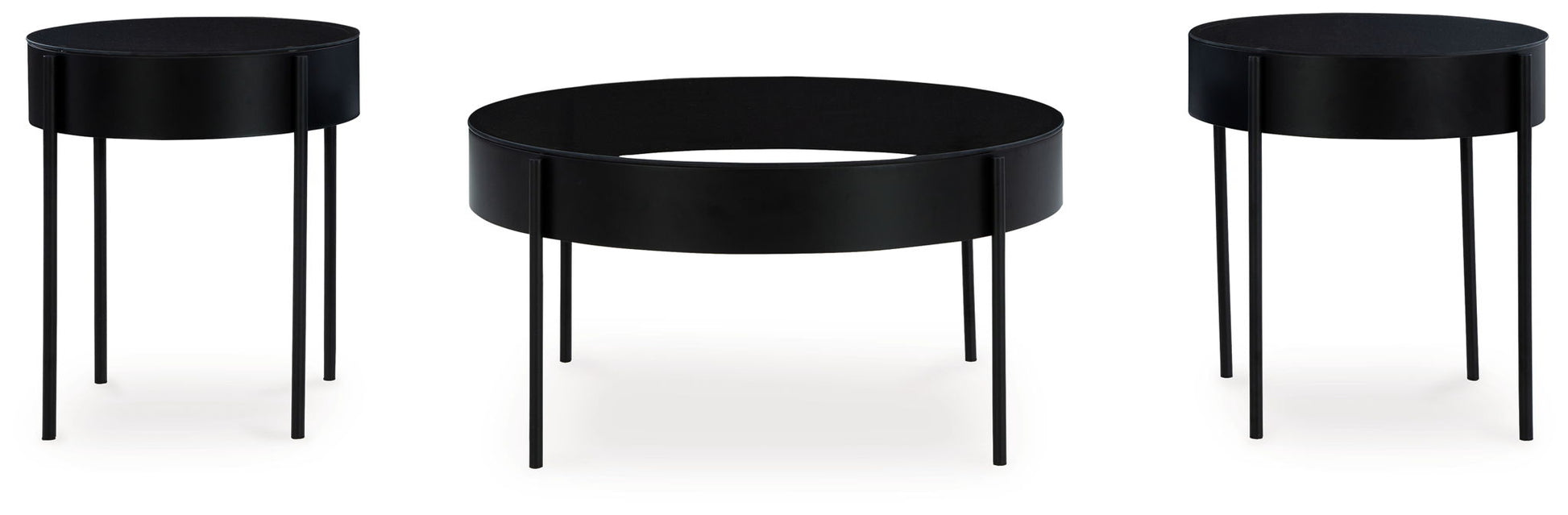 Ardoline - Black - Occasional Table Set (Set of 3) - Hornell Furniture Outlet