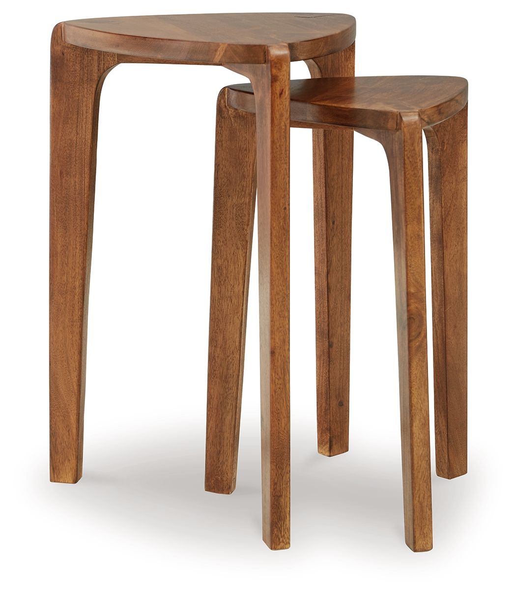 Brynnleigh - Medium Brown - Accent Table Set (Set of 2) - Hornell Furniture Outlet