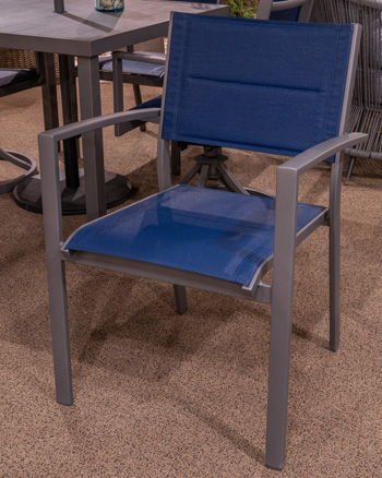 Rocky Creek - Blue / Gray - Sling Arm Chair (Set of 4) - Hornell Furniture Outlet