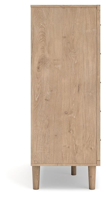 Cielden - Two - Tone - Five Drawer Wide Chest - Hornell Furniture Outlet