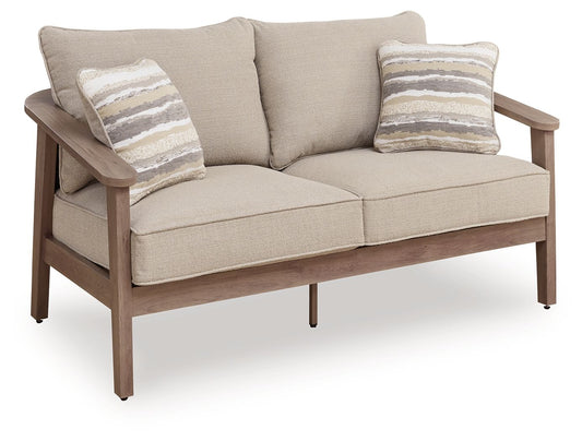 Harmony Headlands - Loveseat With Cushion - Natural / Gray - Hornell Furniture Outlet