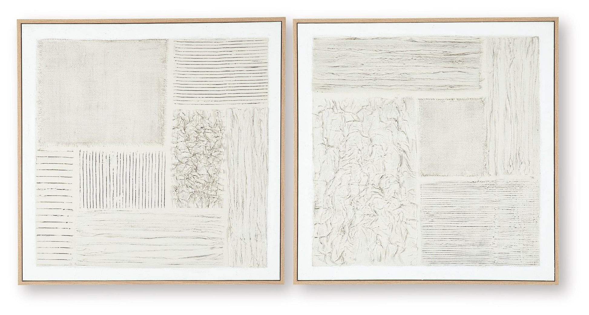 Andorfield - Wall Art Set (Set of 2) - Beige / Black / White - Hornell Furniture Outlet