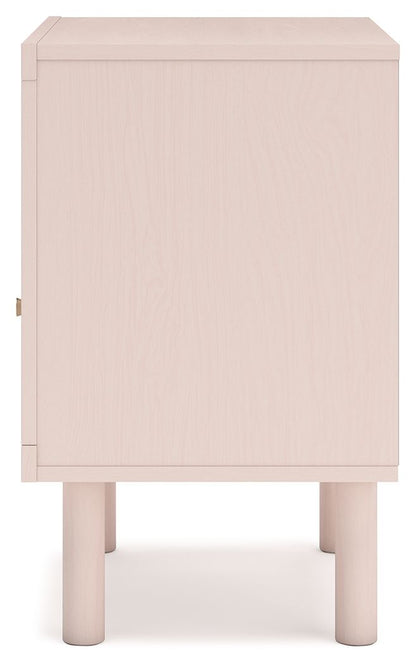Wistenpine - Blush - One Drawer Night Stand - Hornell Furniture Outlet