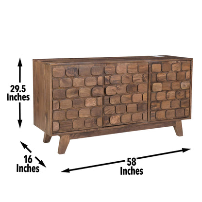 Darby - Accent Server - Dark Brown - Hornell Furniture Outlet