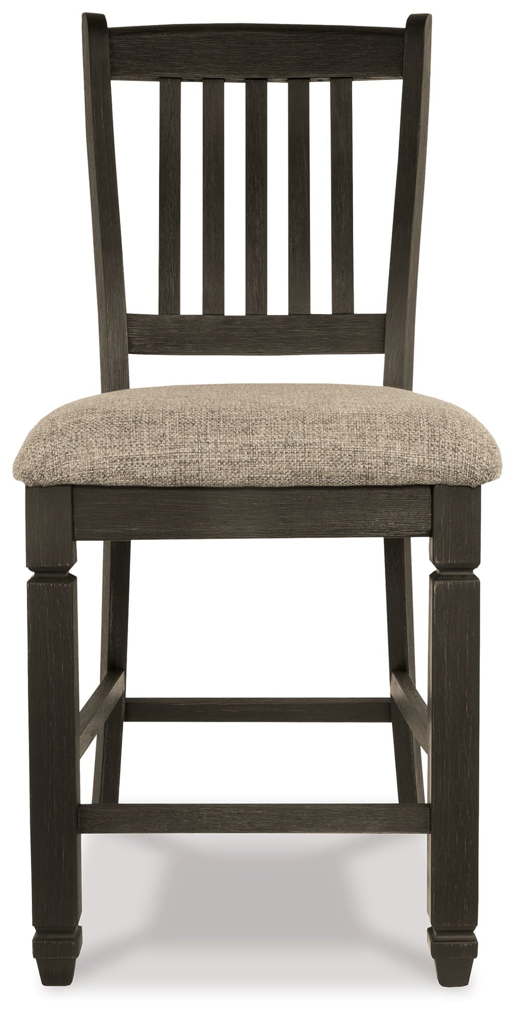 Tyler Creek - Black / Grayish Brown - Upholstered Barstool (Set of 2) - Hornell Furniture Outlet