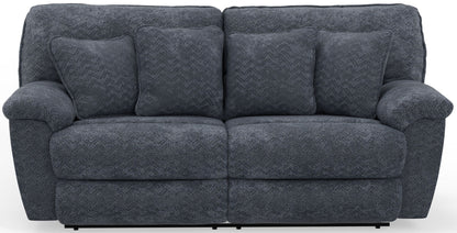 Paxon - Deep Seat Power Reclining Sofa With Power Adjustable Headrest - Smoke - Hornell Furniture Outlet