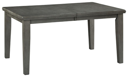 Hallanden - Gray - Rectangular Dining Room Butterfly Extension Table - Hornell Furniture Outlet