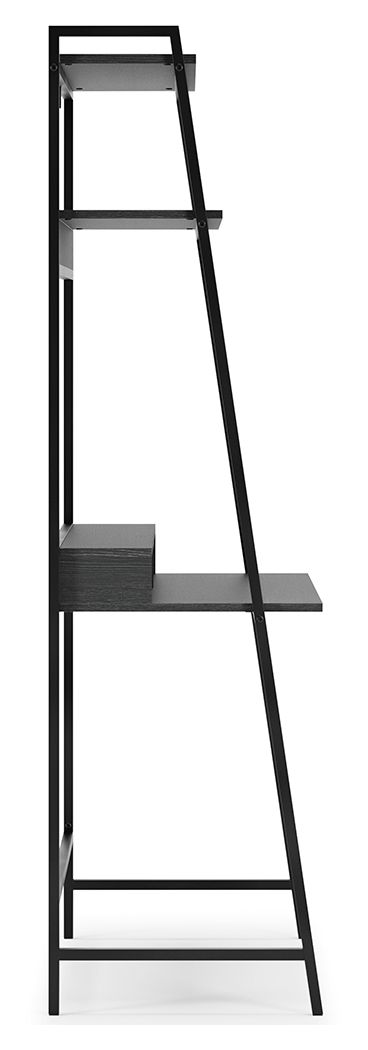 Yarlow - Black - Home Office Desk and Shelf - Hornell Furniture Outlet