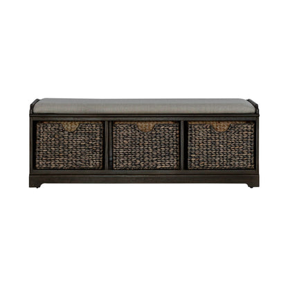 Mill Creek - Wall Bench - Dark Brown - Hornell Furniture Outlet
