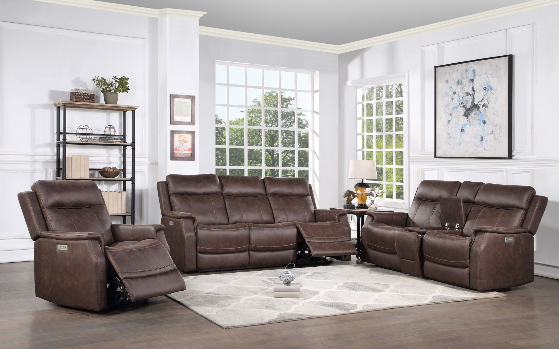 Valencia - Dual Power Reclining Set - Hornell Furniture Outlet