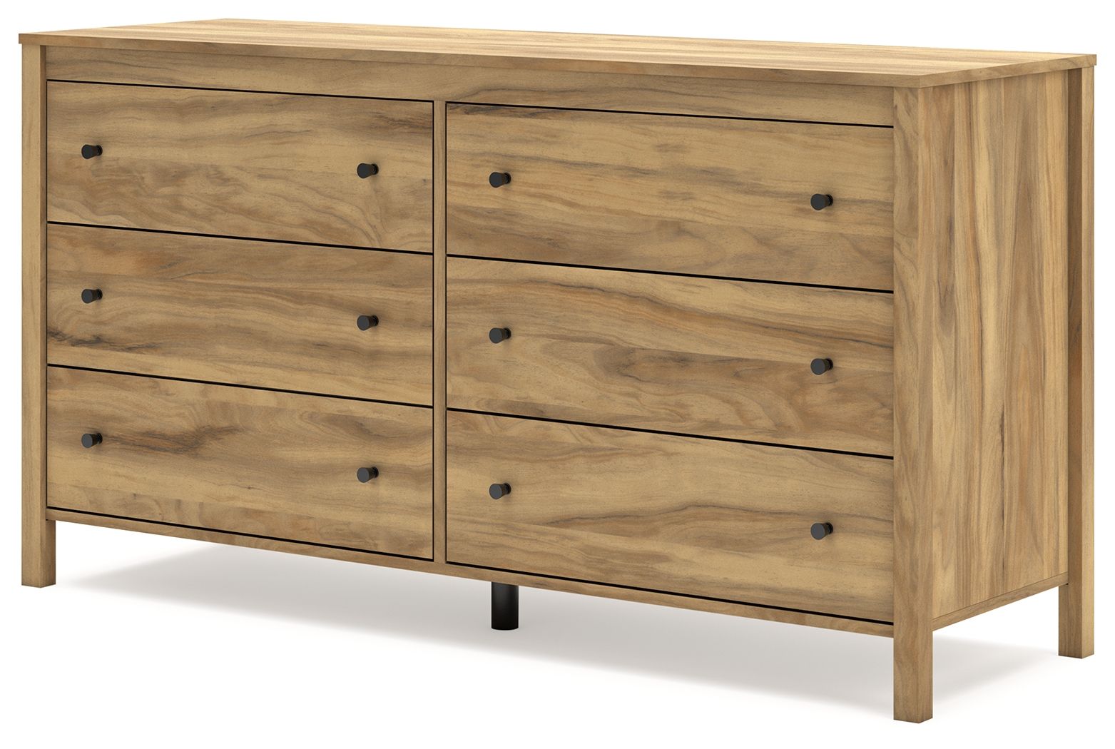 Bermacy - Light Brown - Six Drawer Dresser - Hornell Furniture Outlet