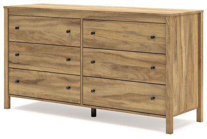 Bermacy - Light Brown - Six Drawer Dresser - Hornell Furniture Outlet
