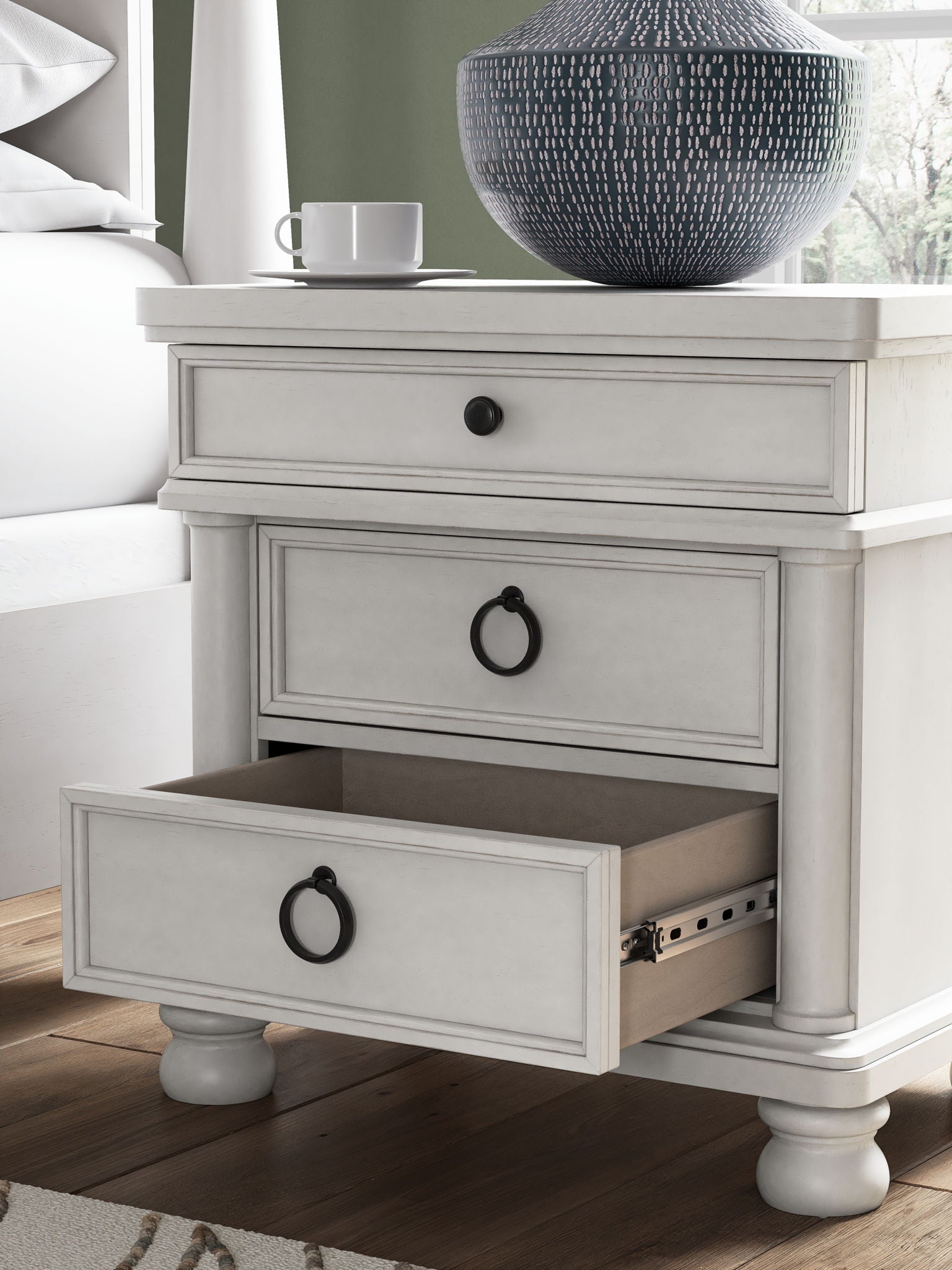 Rowlenstown - Three Drawer Night Stand - Hornell Furniture Outlet