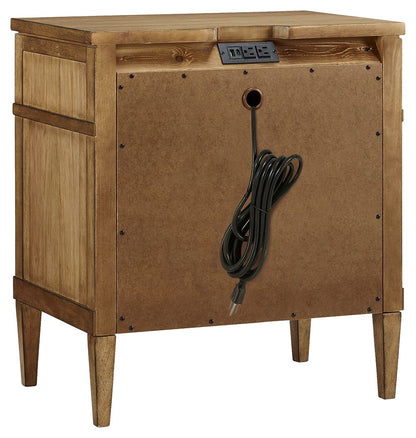 Sharlance - Brown - Three Drawer Night Stand - Hornell Furniture Outlet