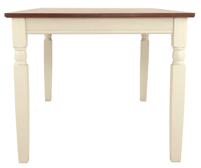 Whitesburg - Brown / Cottage White - Rectangular Dining Room Table - Hornell Furniture Outlet