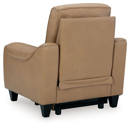 Mosswell - Power Recliner With Adj Headrest - Toffee - Hornell Furniture Outlet
