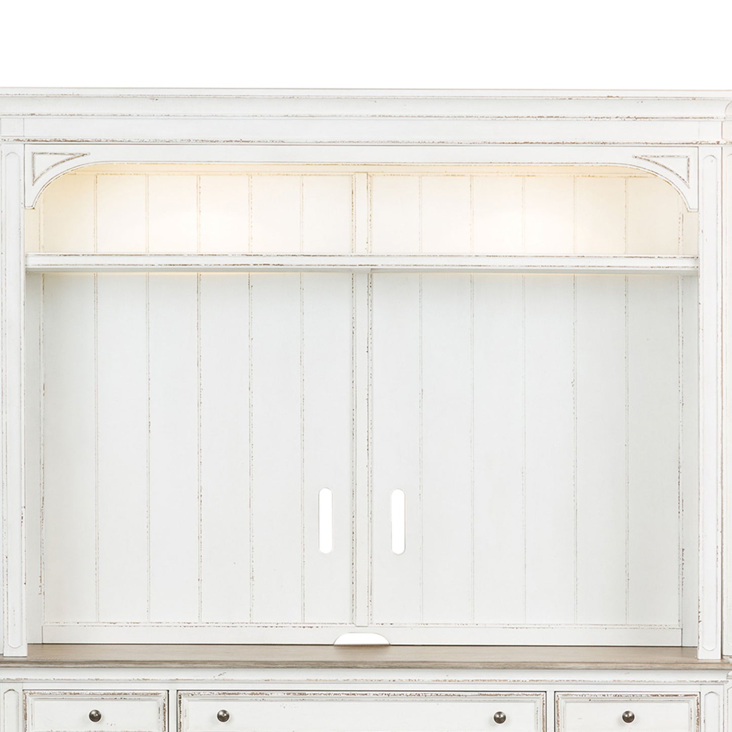 Magnolia Manor - Entertainment Hutch - White - Hornell Furniture Outlet