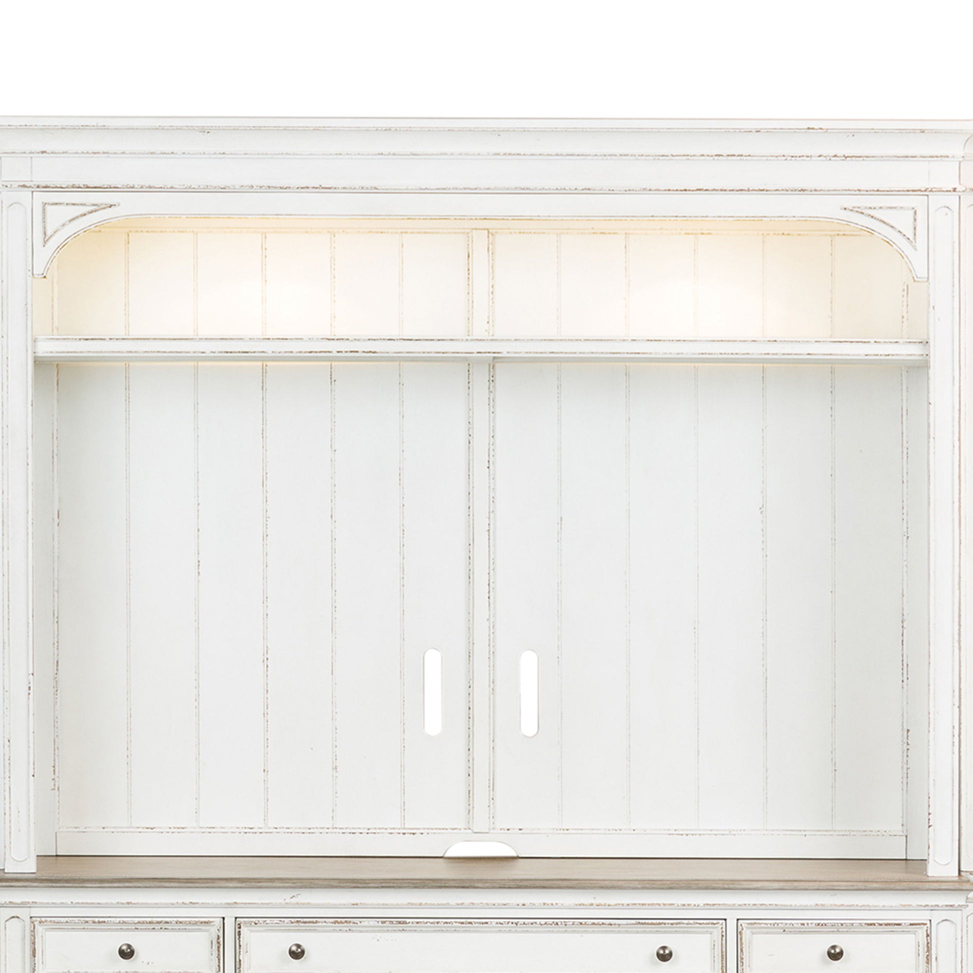 Magnolia Manor - Entertainment Hutch - White - Hornell Furniture Outlet