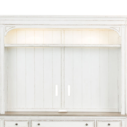 Magnolia Manor - Entertainment Hutch - White - Hornell Furniture Outlet