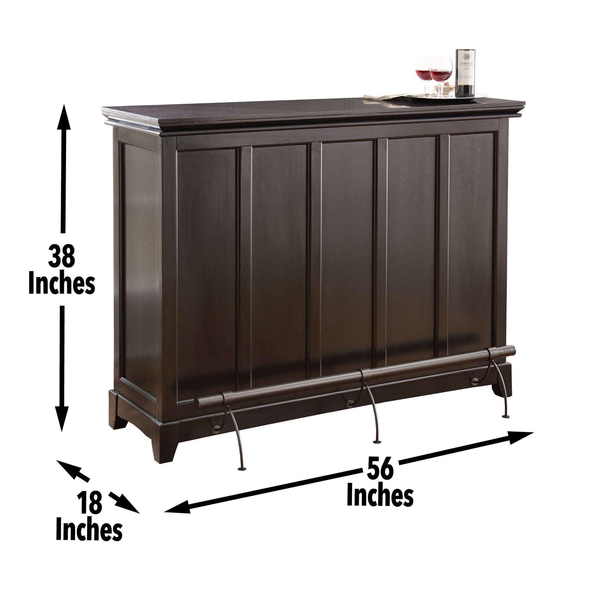 Garcia - Silverstone Top Counter - Dark Brown - Hornell Furniture Outlet