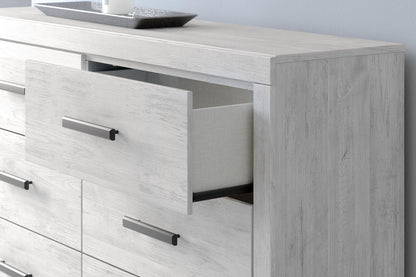 Cayboni - Six Drawer Dresser - Whitewash - Hornell Furniture Outlet