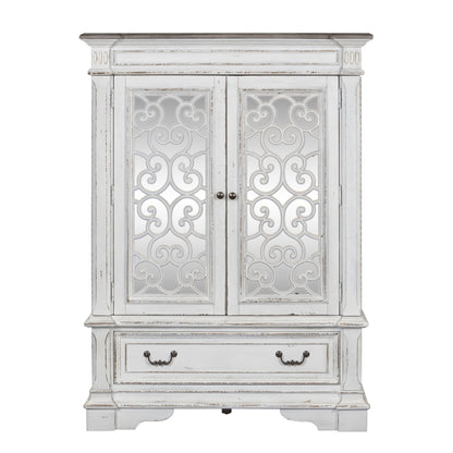Abbey Park - Mirrored Door Chest - White - Hornell Furniture Outlet