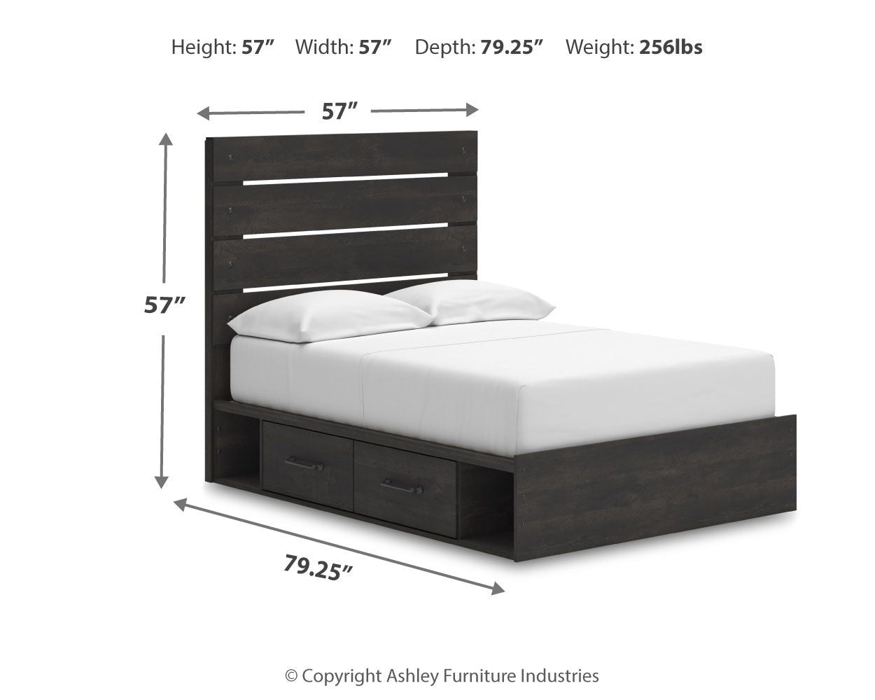 Hollivern - Panel Bed With Storage - Hornell Furniture Outlet