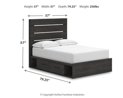 Hollivern - Panel Bed With Storage - Hornell Furniture Outlet
