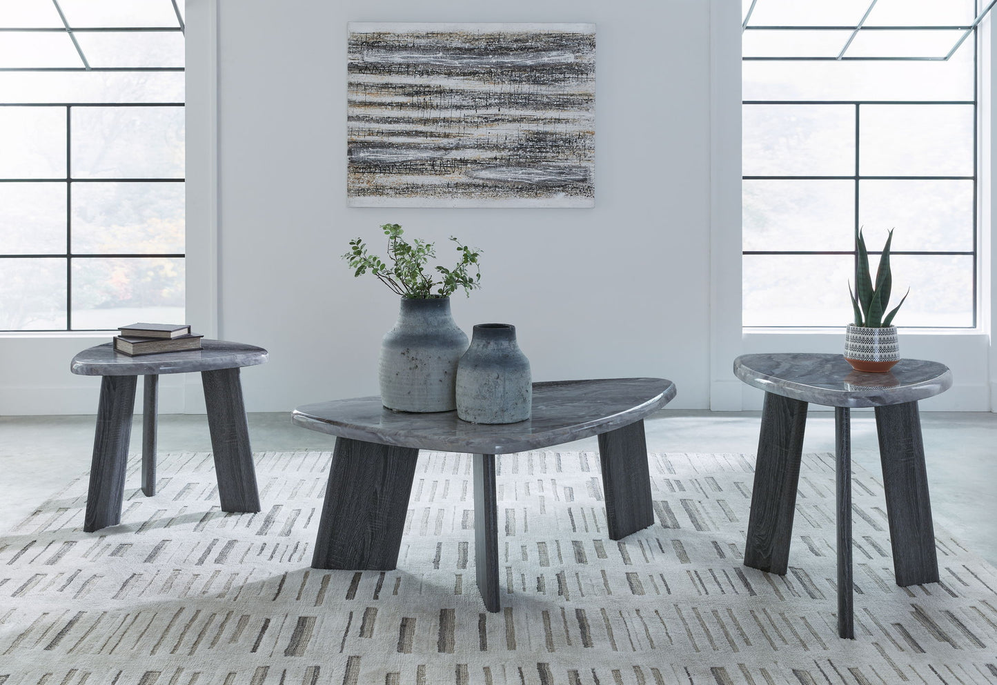 Bluebond - Gray - Occasional Table Set (Set of 3) - Hornell Furniture Outlet