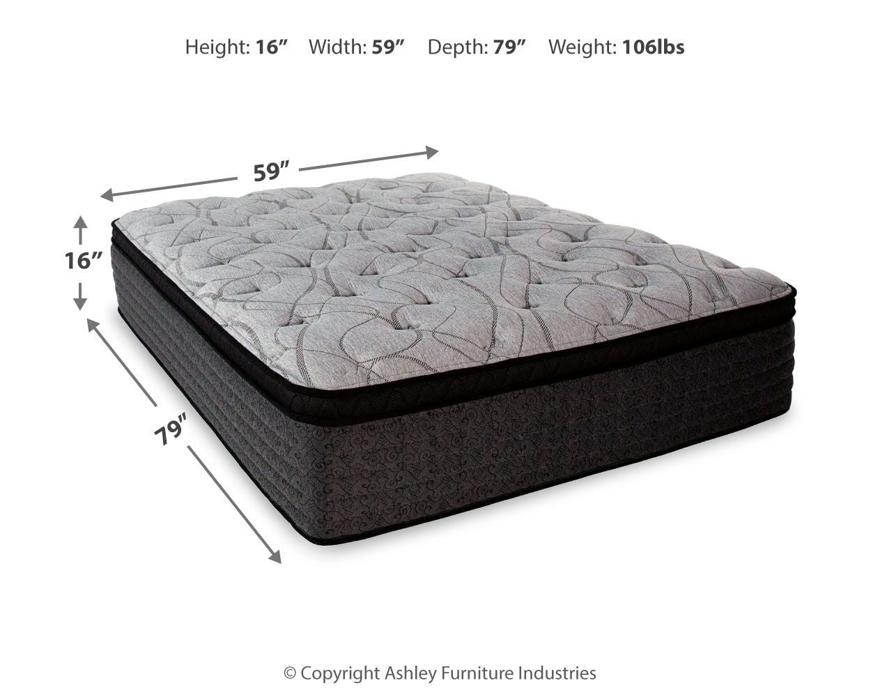 Hybrid 1600 - Euro Top Mattress - Hornell Furniture Outlet