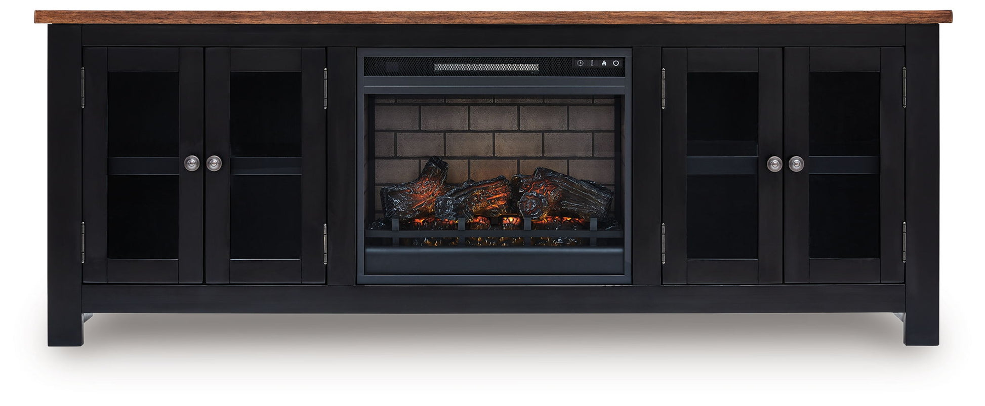 Wildenauer - 76" TV Stand With Electric Fireplace - Hornell Furniture Outlet
