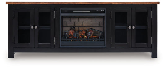 Wildenauer - 76" TV Stand With Electric Fireplace - Hornell Furniture Outlet