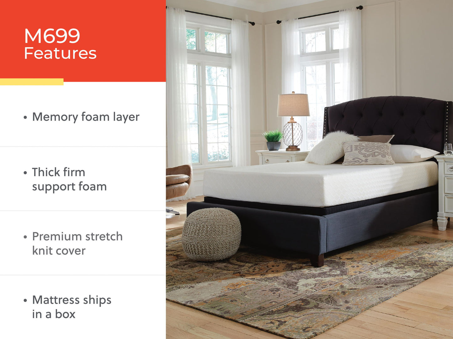 10 Inch Chime Memory Foam - Firm Memory Foam Mattress - Hornell Furniture Outlet