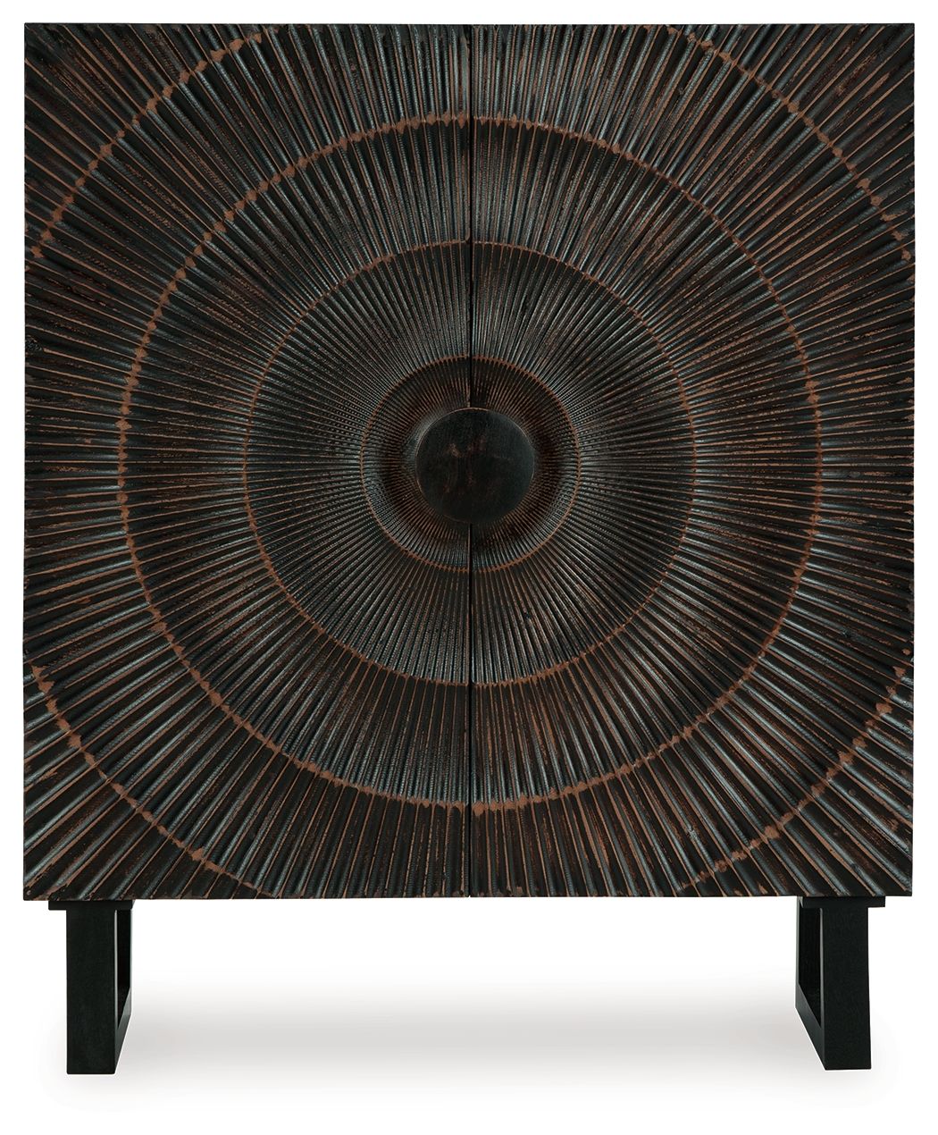 Fosterman - Distressed Black - Accent Cabinet - Hornell Furniture Outlet