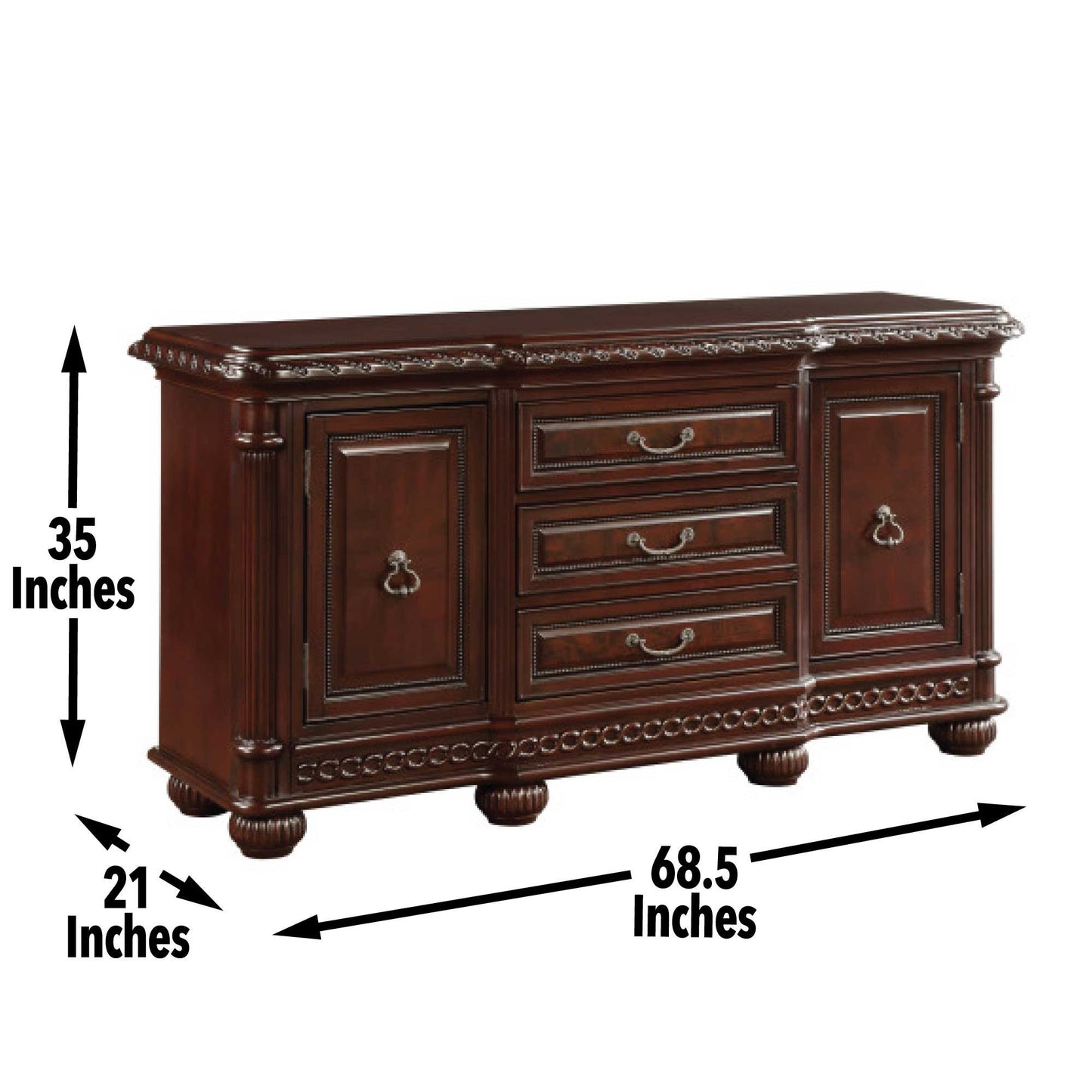 Antoinette - Buffet - Dark Brown - Hornell Furniture Outlet