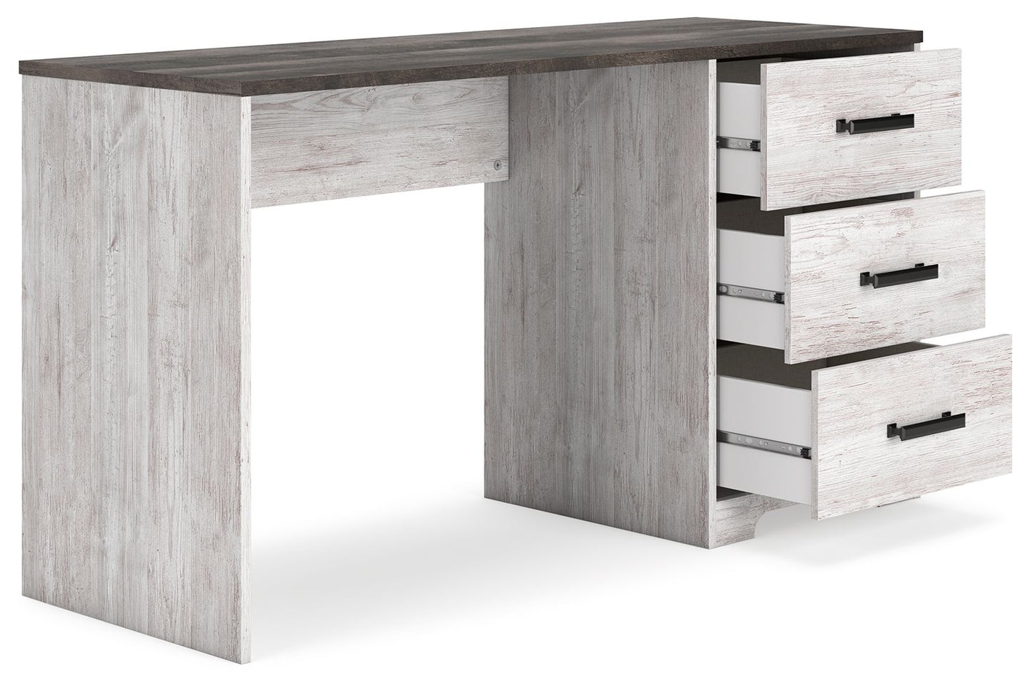 Shawburn - White / Dark Charcoal Gray - Home Office Desk - Hornell Furniture Outlet