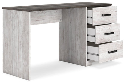 Shawburn - White / Dark Charcoal Gray - Home Office Desk - Hornell Furniture Outlet