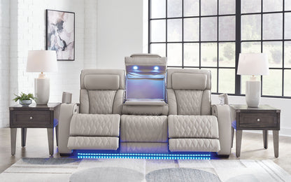 Boyington - Power Reclining Sofa With Adj Headrest - Hornell Furniture Outlet
