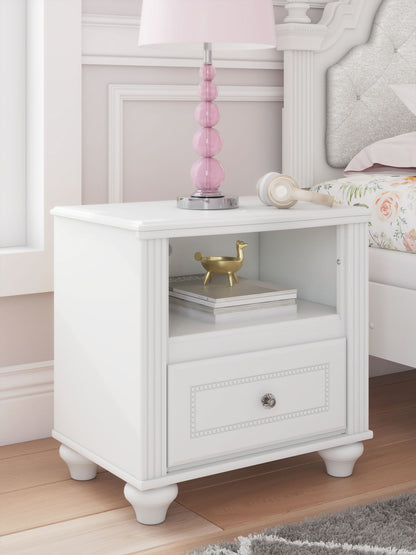 Kozlani - One Drawer Night Stand - White - Hornell Furniture Outlet