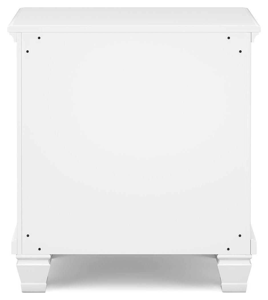 Fortman - White - Two Drawer Night Stand - Hornell Furniture Outlet