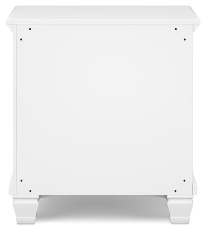 Fortman - White - Two Drawer Night Stand - Hornell Furniture Outlet