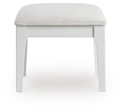 Chalanna - White - Vanity Stool - Hornell Furniture Outlet