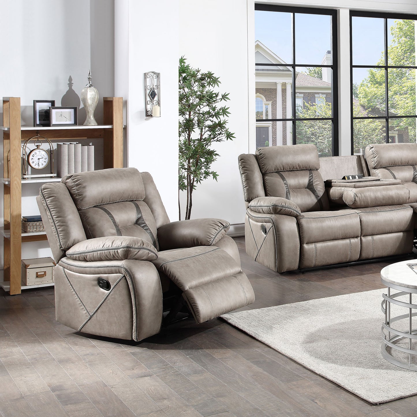 Tyson - Glider Recliner - Pearl Silver - Hornell Furniture Outlet
