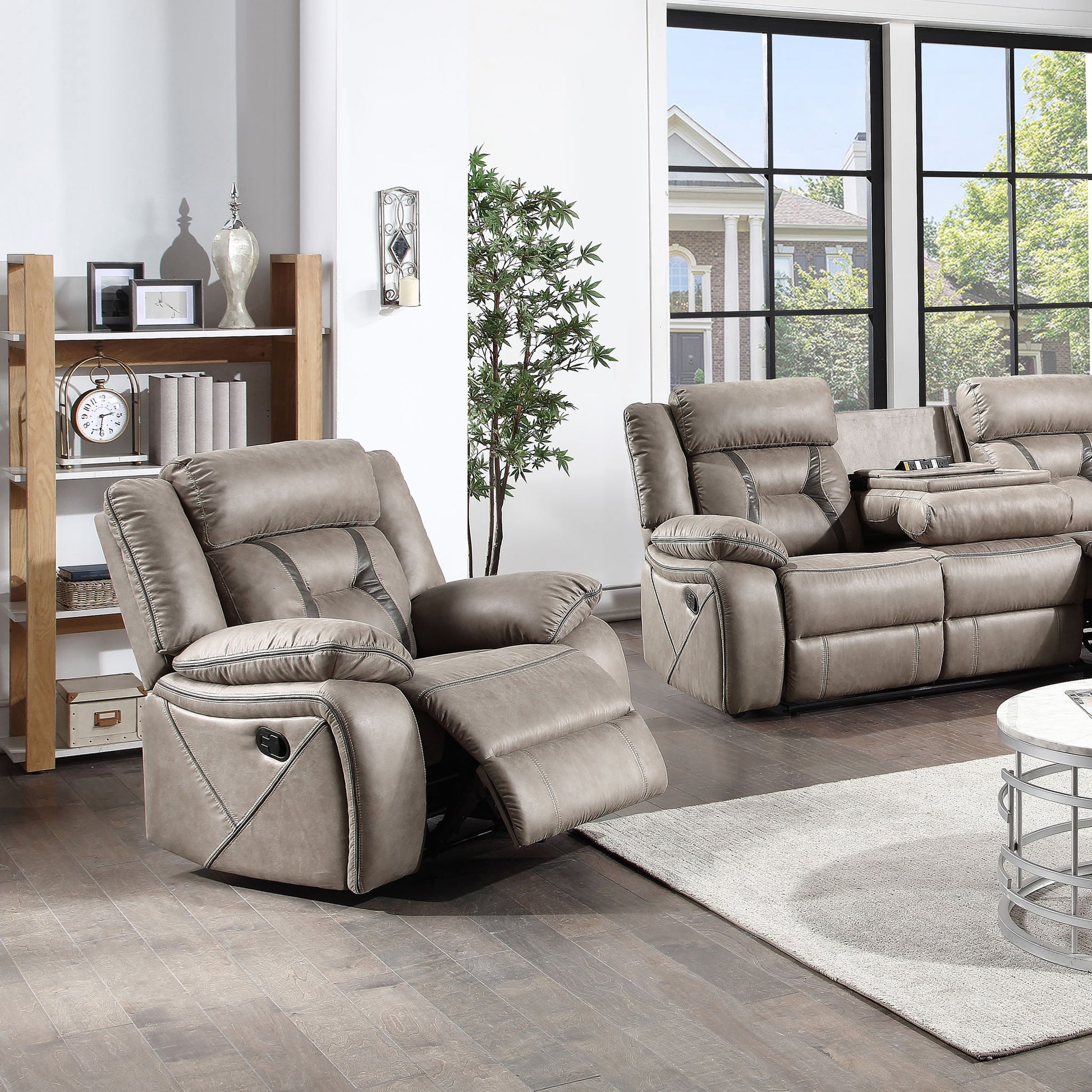 Tyson - Glider Recliner - Pearl Silver - Hornell Furniture Outlet