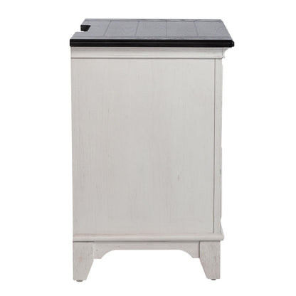 Allyson Park - 2 Drawer Nightstand With Charging Station - White - Hornell Furniture Outlet